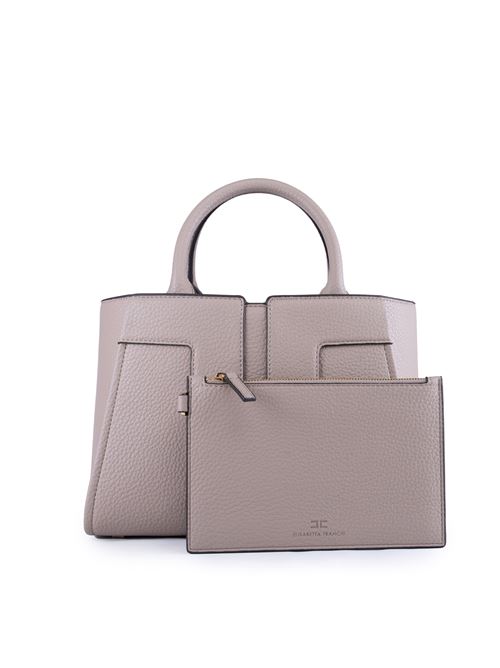 Borsa a mano piccola effetto pelle greige Elisabetta Franchi | BS05A51E2DC4